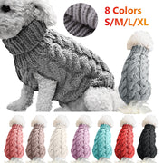 Warm Dog Cat Sweater Clothing Winter Turtleneck Knitted Pet Cat Puppy