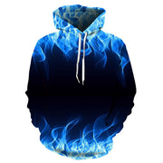 New Colorful Flame Hoodie 3d Fluorescence Sweatshirt