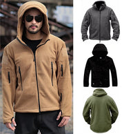 Blouson tactique militaire coupe vent pour homme, couleur unie, à