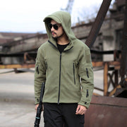 Blouson tactique militaire coupe vent pour homme, couleur unie, à