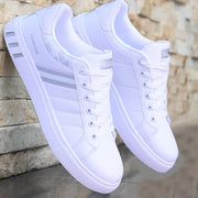 Men Vulcanize Shoes Soft Comfortable Leather Shoes Men Cheap White