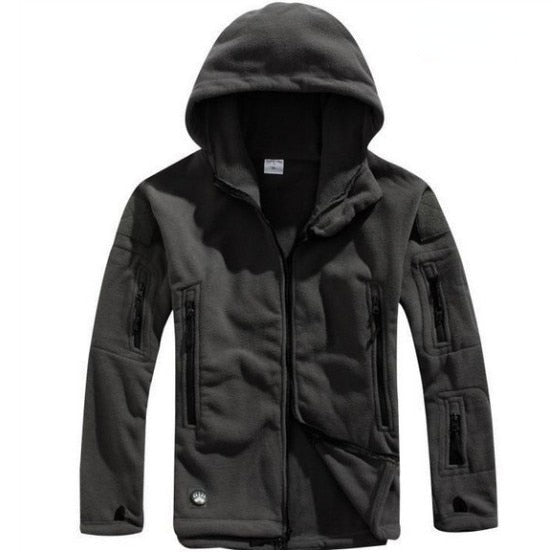Tactical men&#39;s military green jacket outdoor sports Hoodie hiking cold proof submachine coat Hoodie men&#39;s fleece coat