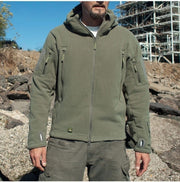 Tactical men&#39;s military green jacket outdoor sports Hoodie hiking cold proof submachine coat Hoodie men&#39;s fleece coat