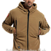 Tactical men&#39;s military green jacket outdoor sports Hoodie hiking cold proof submachine coat Hoodie men&#39;s fleece coat