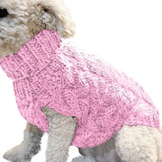 Warm Dog Cat Sweater Clothing Winter Turtleneck Knitted Pet Cat Puppy